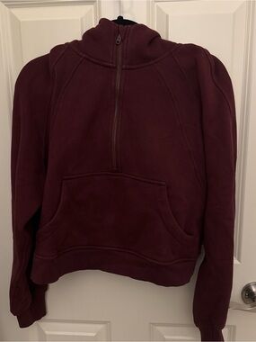 CRZ YOGA Maroon Zip-Up Hoodie